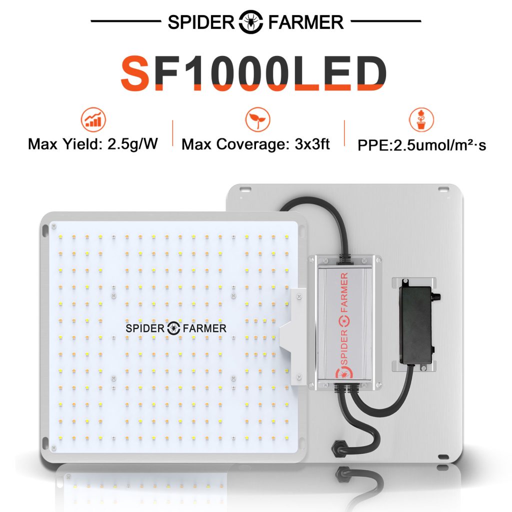 Spider Farmer SF1000 100W LED Grow Light Vollspektrum Plant Lamp