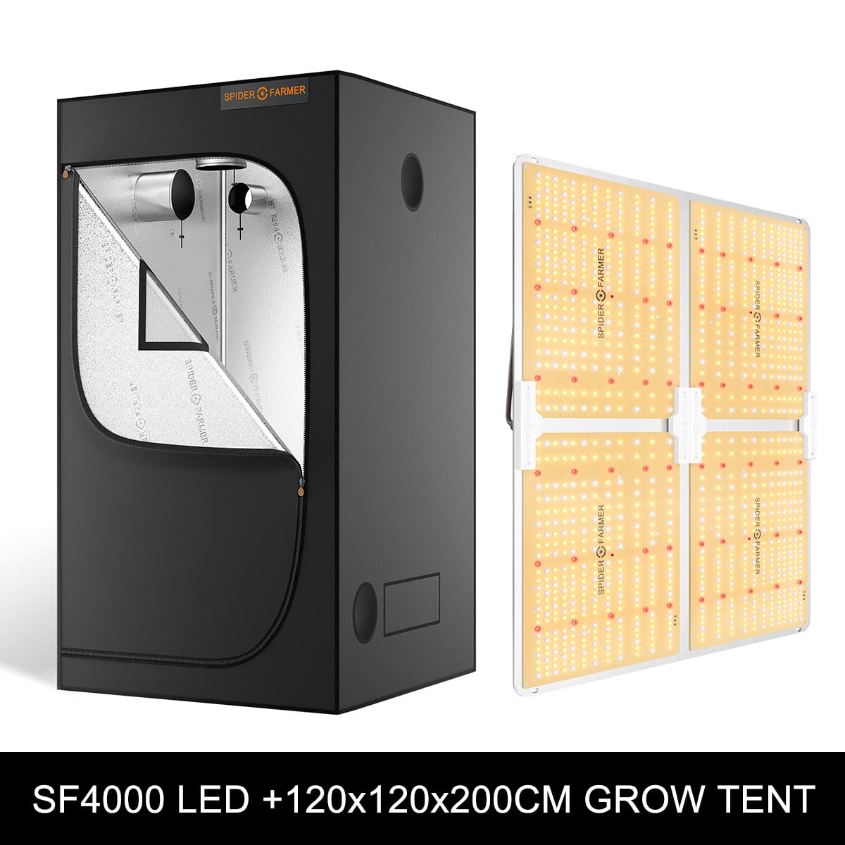 Spider Farmer SF4000 LED +120x120x200cm grow tent