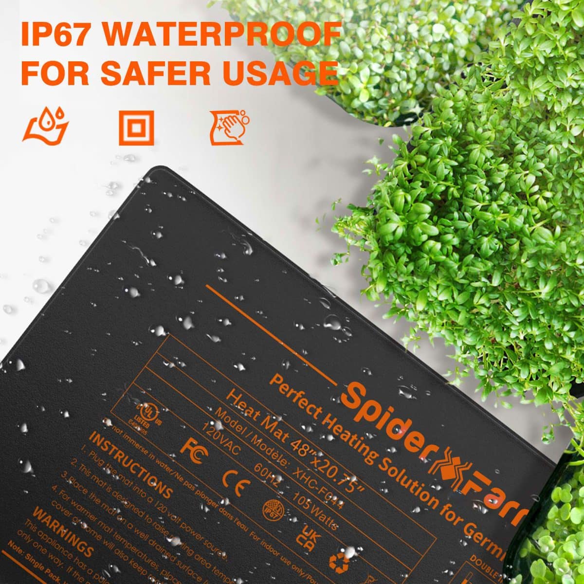 Waterproof heating mat-48x20