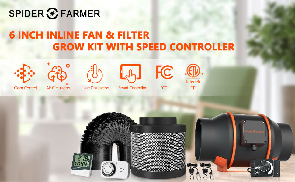 Spider Farmer 6 inch inline fan kits