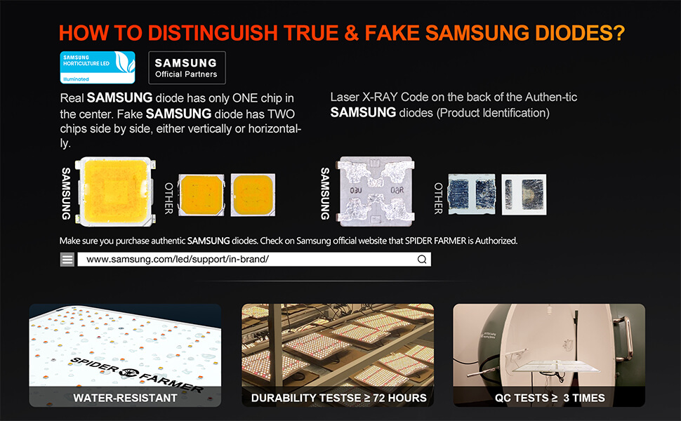 Samsung LM301B diodes and aging test
