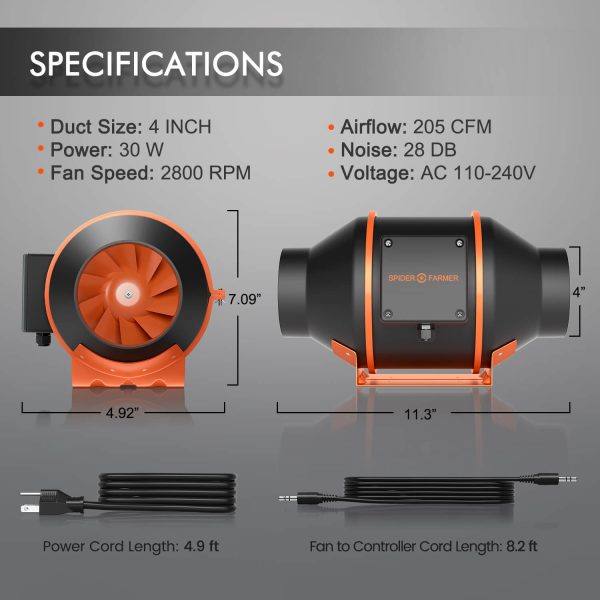 4 inch Inline fan