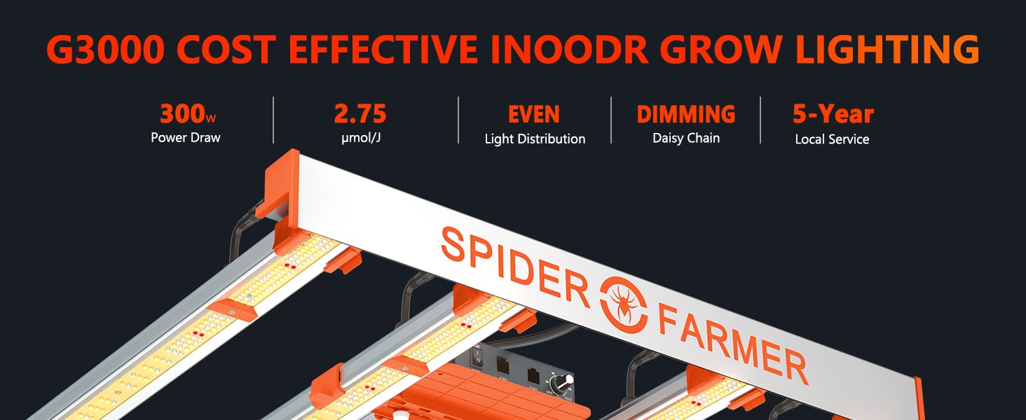 Spider Farmer Full Spectrum Led Grow Light G3000-1