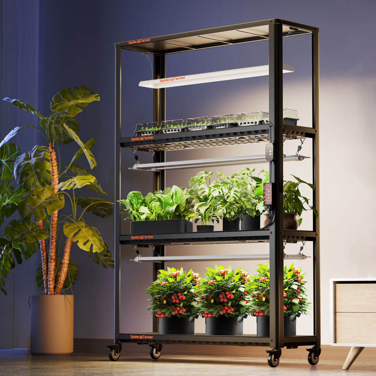 SF Glow80 SF600 + Plant Stand with Plant Trays